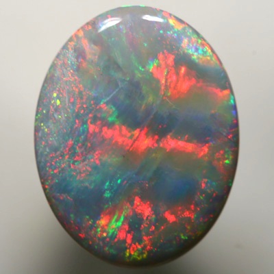 SOLID SEMI BLACK OPAL Very rare Mackeral pattern, crisp fire. See video